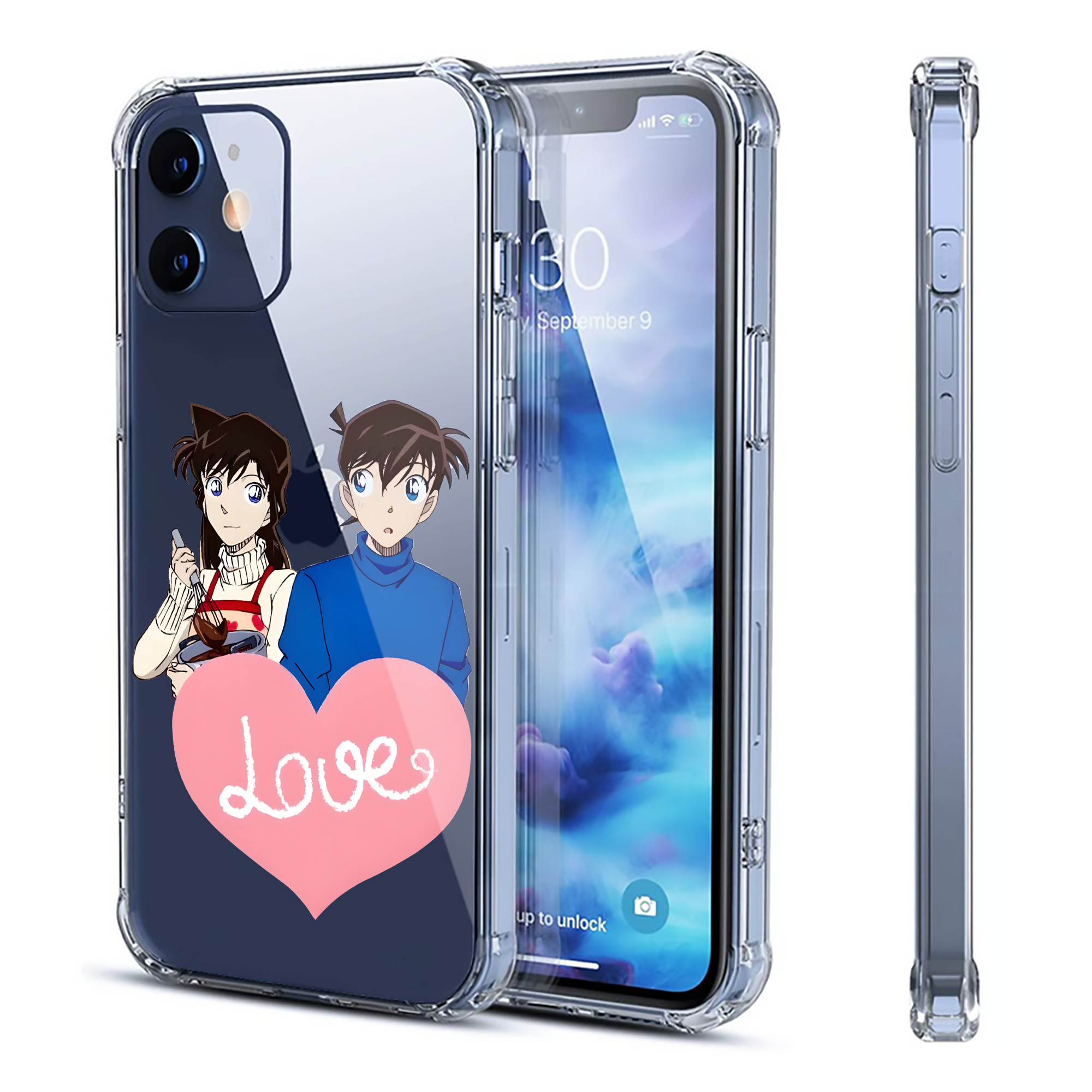 （画像用） 名探偵コナン 毛利 蘭 もうり らん、モーリ ラン Detective Conan Rachel Moore 【iPhone 12シリーズ対応】透明スマホケース（クリアソフトケース）